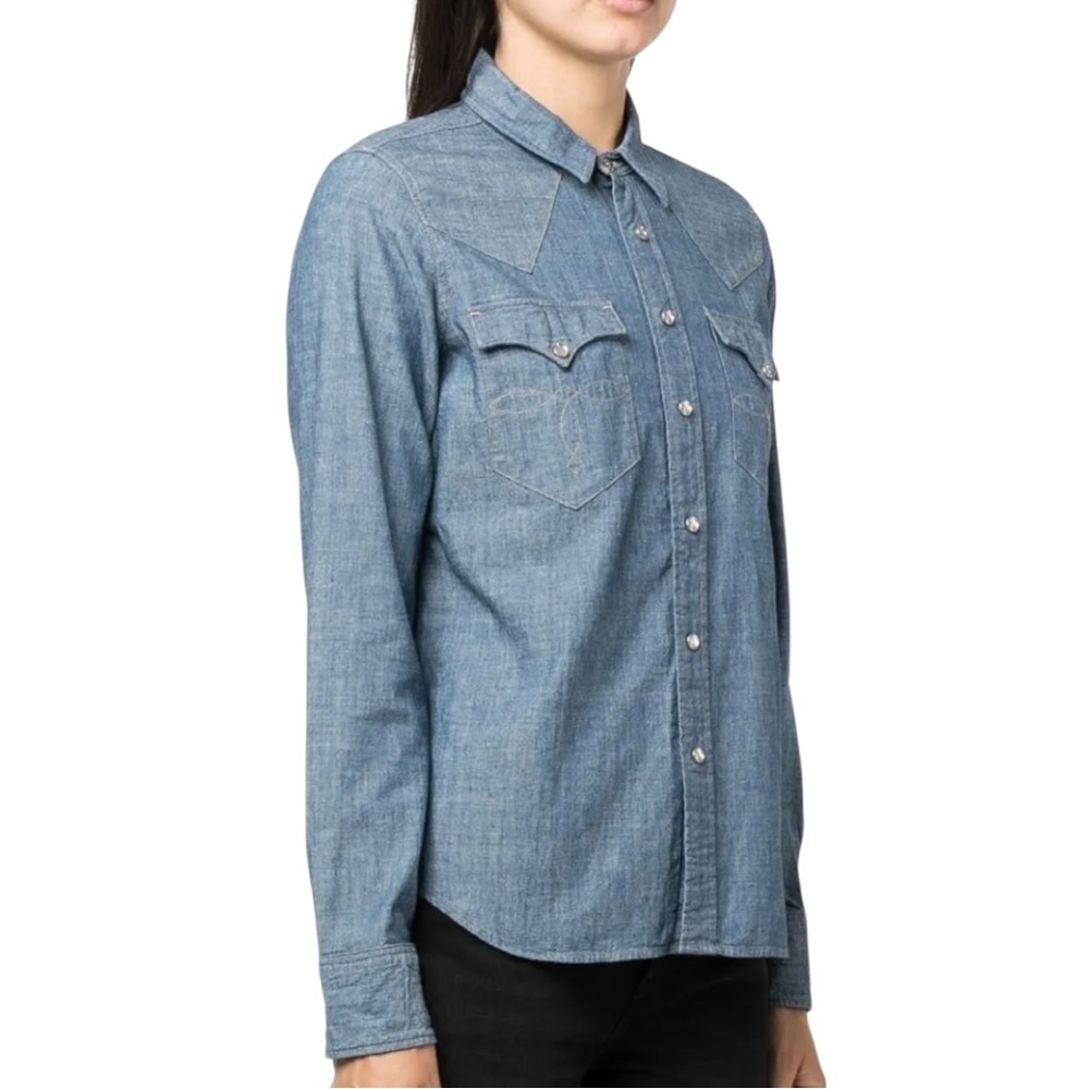 Ralph Lauren Double RL Buffalo Denim Western Shirt